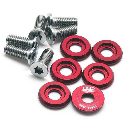 BLOX Racing - BLOX Racing Large Diameter Fender Washers - Red