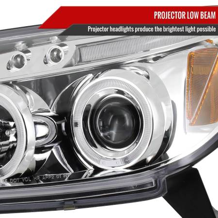 Spec'D Tuning Products - Spec-D 2003-2005 Toyota 4Runner Dual Halo Projector Headlights (Chrome Housing/Clear Lens)