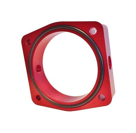 Torque Solution - Torque Solution 03-06 Nissan 350Z / 02-09 Nissan Maxima 3.5L V6 Throttle Body Spacer (Red)