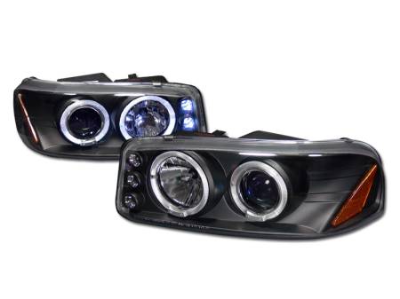 I3 Enterprise - I3 00-05 Gmc Yukon Denali/Sierra Halo Projector Headlights W/Led W/Amber (Jdm Black)