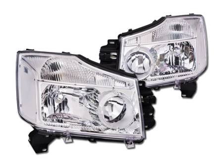 I3 Enterprise - I3 2004-2015 Nissan Titan Crystal Headlight W/O Amber - Chrome