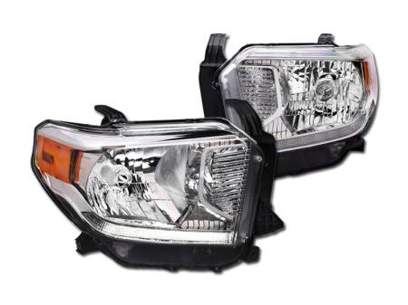 I3 Enterprise - I3 2014-2017 Toyota Tundra - Platinum,1794 Edition - Crystal Headlight - W/Led Daytime Running Light And Leveling - W/Amber - Chrome