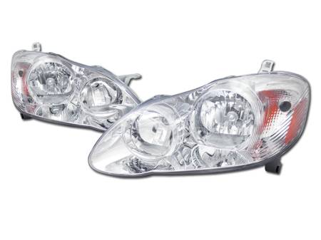 I3 Enterprise - I3 03-08 Toyota Corolla Crystal Headlights W/Amber (Chrome)