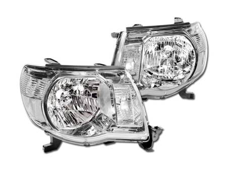 I3 Enterprise - I3 2005-2011 Toyota Tacoma Crystal Headlight W/O Amber W/O Bulbs - Chrome