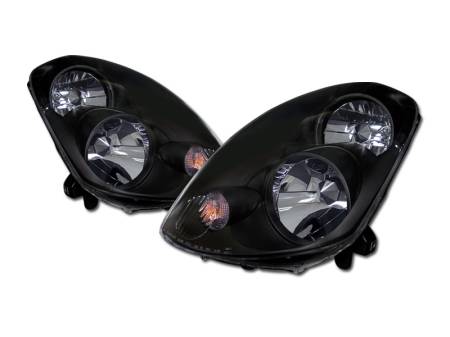 I3 Enterprise - I3 03-06 Infiniti G35 4Dr Crystal Headlights Halogen Style (Jdm Black)