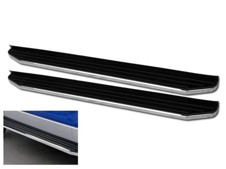 I3 Enterprise - I3 2006-2017 Toyota Rav4 - Version 2 - Aluminum And Stainless Steel Trim Viewpoint Running Board - Chrome