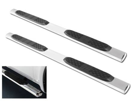 I3 Enterprise - I3 2004-2012 Chevy Colorado / Gmc Canyon - 5" Oval Stainless Steel 201 Side Step Bar - Crew Cab - Chrome