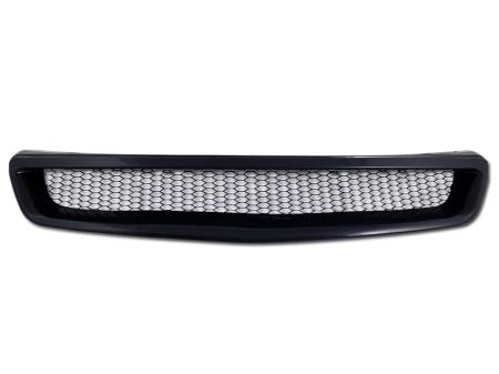 I3 Enterprise - I3 1999-2000 Honda Civic Type-R Style Abs Grill W/Aluminum Mesh (Black)