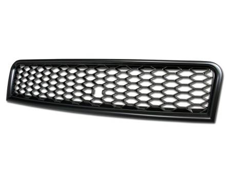 I3 Enterprise - I3 2002-2005 Audi A4 B6 Model Only, 04-05 Audi S4 B6 Model Only ( Will Not Fit Cabriolet Models / S-Line Models ) - Rs Style Honeycomb Mesh Hood Bumper Grill Grille W/Emblem Base - Matte Black