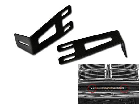 I3 Enterprise - I3 2003-2009 Dodge Ram 2500/3500 - 20" Straight Led Light Bar Bracket - Bumper Mount - Texture Black