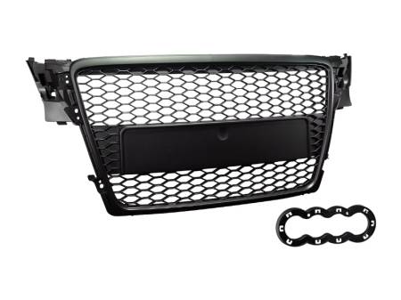 I3 Enterprise - I3 09-10 Audi A4 B8 (Not Fit Parking Assist And Cabrio Model) Rs Style Front Grill W/O Logo Base (Black)