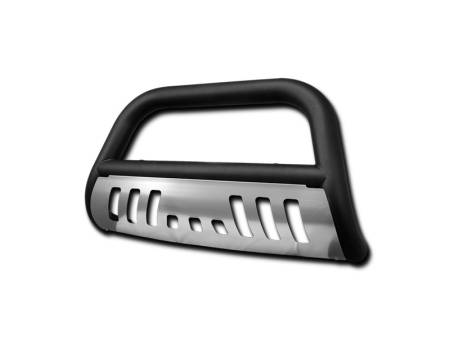 I3 Enterprise - I3 99-06 Chevy Silverado 2500 (Also Fit Gmc Sierra 2500) Bull Guard W/Brushed Chrome Skid Plate (Matte Black)