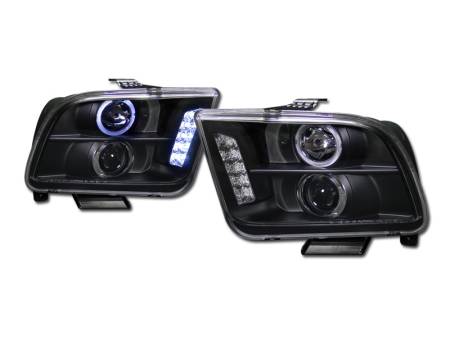 I3 Enterprise - I3 05-07 Ford Mustang Halo Projector Headlights W/Led (Black)