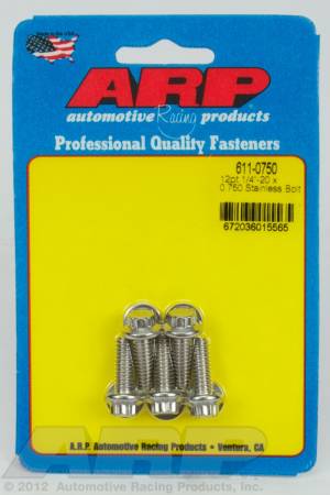 ARP - ARP 1/4-20 x 0.750 12pt SS bolts 611-0750