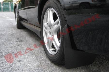 Rally Armor - Rally Armor 02-07 Subaru WRX/STI/RS/2.5i (wagons req mod) Basic Black Mud Flap w/ Black Logo