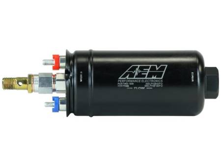 AEM Electronics - AEM 400LPH High Pressure Inline Fuel Pump - M18x1.5 Female Inlet to M12x1.5 Male Outlet