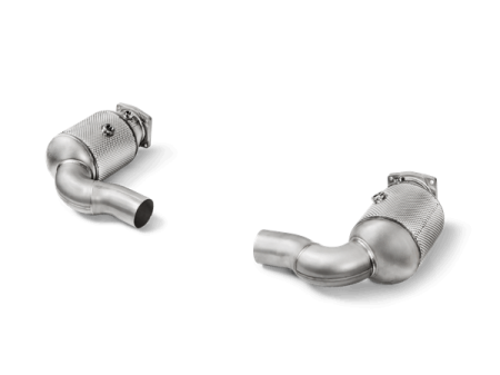 Akrapovic - Akrapovic 16-17 Porsche 911 Turbo/Turbo S (991.2) Link Pipe Set w/ Cat (SS)