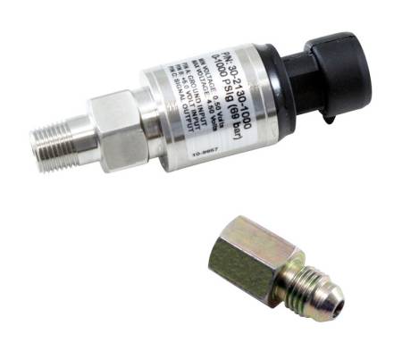 AEM Electronics - AEM 1000 PSIg Stainless Sensor Kit - 1/8in NPT Male Thread to -4 Adapter