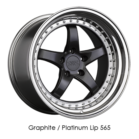 XXR Wheels - XXR Wheels Rim 565 18x8.5 5x100 ET35 73.1CB Graphite / Platinum Lip