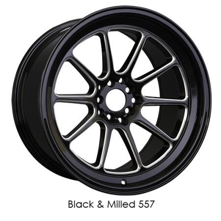 XXR Wheels - XXR Wheel Rim 557 18x8.5 5x100/5x114.3 ET15 73.1CB Black / Milled