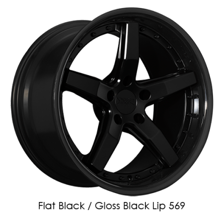 XXR Wheels - XXR Wheels Rim 569 20x9 5x114.3 ET20 73.1CB Flat Black / Gloss Black Lip