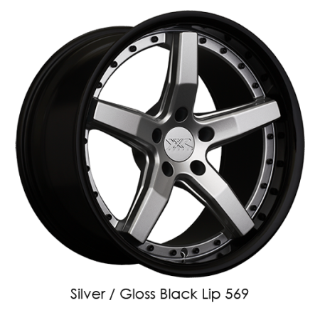 XXR Wheels - XXR Wheels Rim 569 20x10.5 5x114.3 ET40 73.1CB Silver / Gloss Black Lip