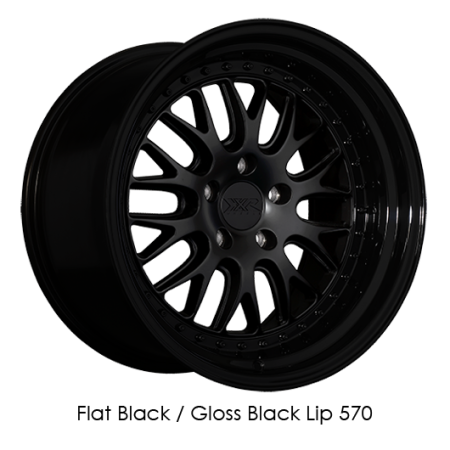 XXR Wheels - XXR Wheels Rim 570 20x9 5x114.3 ET20 73.1CB Flat Black / Gloss Black Lip
