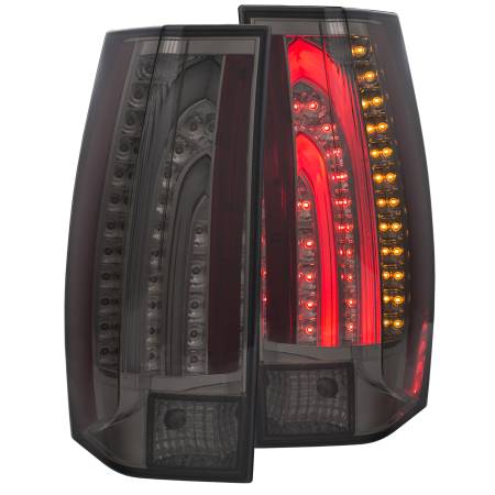 ANZO Headlights, Tail Lights and More  - ANZO 2007-2014 Chevrolet Suburban LED Taillights Smoke G5 - Escalade Look