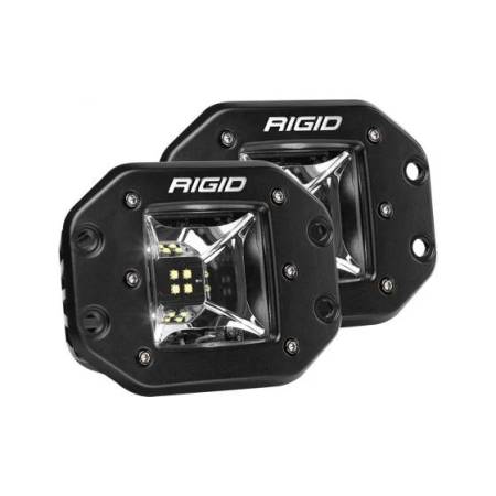 Rigid Industries - RIGID Radiance Scene Light W/White Backlight, Flush Mount, Black Housing, Pair