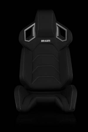 BRAUM RACING SEATS & MORE - BRAUM Racing Alpha X Series Sport Seats - Black Polo Fabric (Grey Stitching) - Pair
