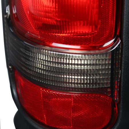 Spec'D Tuning Products - Spec-D 1994-2002 Dodge RAM Tail Lights (Black Housing/Red Clear Lens)