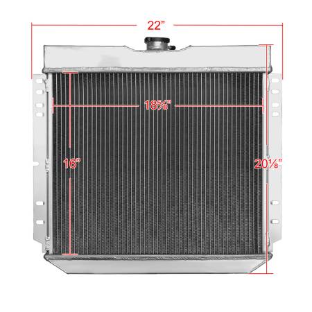 Spec'D Tuning Products - Spec-D 1963-1977 Ford Mustang/Maverick/Falcon Mercury Comet/Cougar Aluminum 3-Row Performance Radiator
