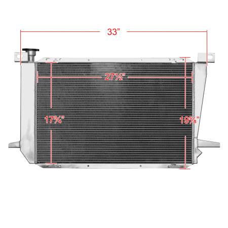 Spec'D Tuning Products - Spec-D 1985-1996 Ford F-150/ F-250/ F-350/ Bronco 4.9L L6 3-Row Aluminum Performance Radiator