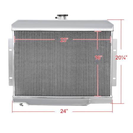 Spec'D Tuning Products - Spec-D 1972-1986 Jeep CJ Series MT Aluminum 3-Row Performance Radiator