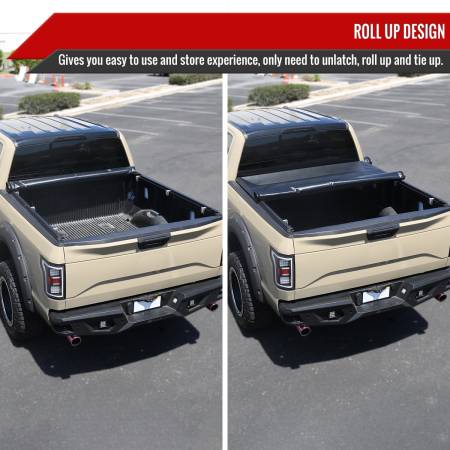 Spec'D Tuning Products - Spec-D 2004-2014 Ford F-150 5.5FT Short Bed Soft Roll Up Tonneau Cover