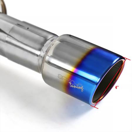 Spec'D Tuning Products - Spec-D 2015-2020 Ford Mustang 2.3L EcoBoost Dual Catback Exhaust System (Burnt Tip)