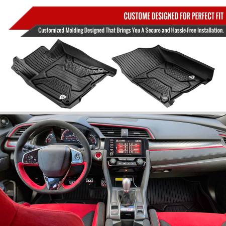 Spec'D Tuning Products - Spec-D 2016-2021 Honda Civic 5PC All Weather TPE Floor Mats