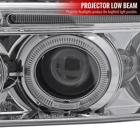 Spec'D Tuning Products - Spec-D 1999-2001 Audi A4/S4 Dual Halo Projector Headlights (Chrome Housing/Clear Lens)