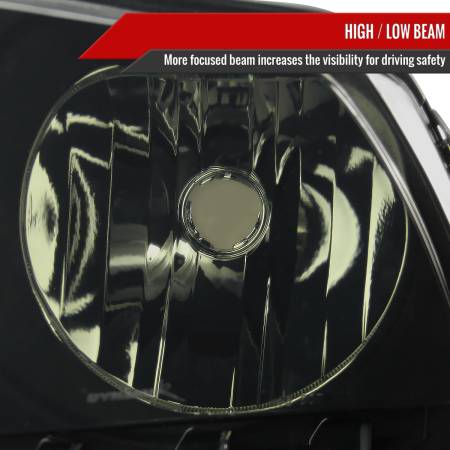 Spec'D Tuning Products - Spec-D 2010-2014 Ford Mustang Factory Style Headlights (Black Housing/Smoke Lens)
