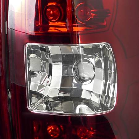 Spec'D Tuning Products - Spec-D 2007-2012 Chevrolet Avalanche LED Tail Lights (Chrome Housing/Red Lens)