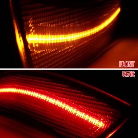 Spec'D Tuning Products - Spec-D 2016-2018 Chevrolet Camaro Front & Rear SMD LED Side Marker Lights (Chrome Housing/Smoke Lens)