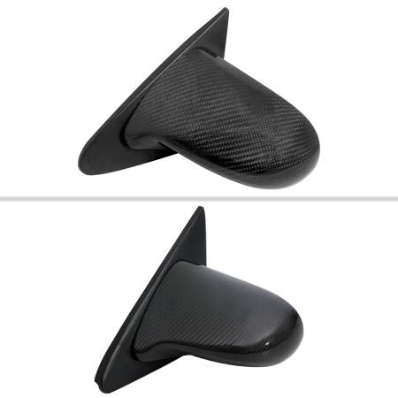 Spec'D Tuning Products - Spec-D 1992-1995 Honda Civic Coupe/Hatchback Carbon Fiber Shell Manual Adjustable Spoon Sport Mirrors