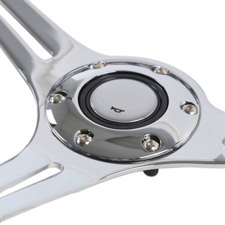 Spec'D Tuning Products - Spec-D 340mm 3-Spoke 1.75" Deep Dish Classic Wooden Style Steering Wheel