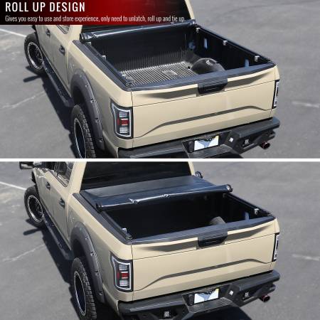 Spec'D Tuning Products - Spec-D 1988-1998 Chevrolet GMC C/K 1500/2500/3500 Fleetside 78" Bed Roll Up Vinyl Tonneau Cover