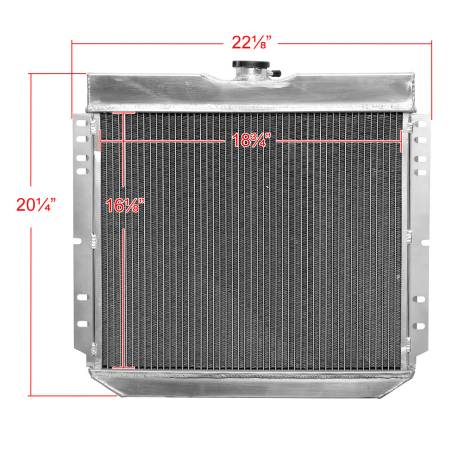 Spec'D Tuning Products - Spec-D 1963-1970 Ford Mustang/Fairlane/Falcon/Galaxie/Torino Mercury Cougar 3-Row Radiator with Fan Shroud Design