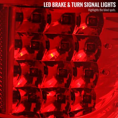 Spec'D Tuning Products - Spec-D 2009-2014 Ford F-150 LED Tail Lights - OZ (Chrome Housing/Red Clear Lens)