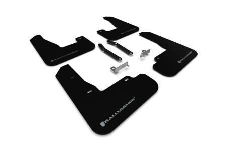 Rally Armor - Rally Armor 2019-2021 Hyundai Elantra N Line UR Black Mud Flap w/ Silver Logo