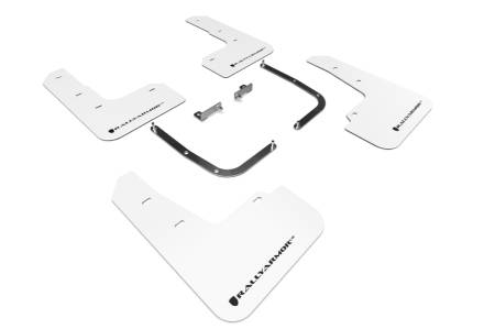 Rally Armor - Rally Armor 2019+ Hyundai Veloster Turbo R-Spec UR White Mud Flap w/ Black Logo