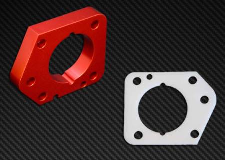 Torque Solution - Torque Solution Throttle Body Spacer (Red): Honda Civic LX/EX/DX 2006-2011