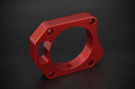 Torque Solution - Torque Solution Throttle Body Spacer (Red): Honda Civic Si 2006-2011 70mm